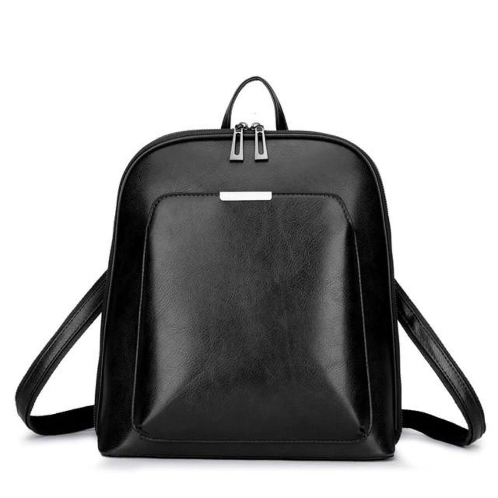 Saskia - Klassischer Rucksack mit doppeltem Reißverschluss