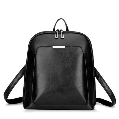 Saskia - Klassischer Rucksack mit doppeltem Reißverschluss