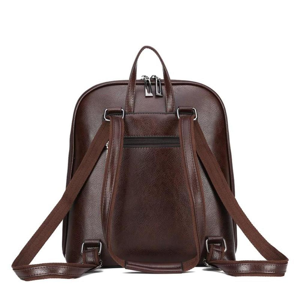Saskia - Klassischer Rucksack mit doppeltem Reißverschluss