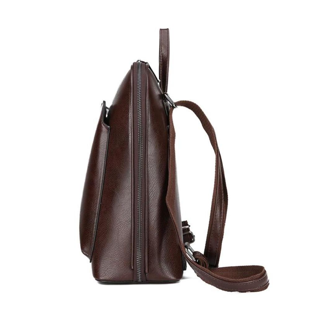 Saskia - Klassischer Rucksack mit doppeltem Reißverschluss