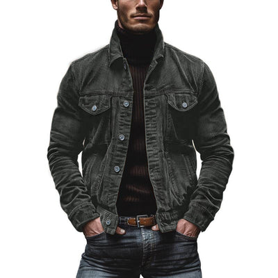 Vintage-Jacke mit Mehreren Brusttaschen für Herren