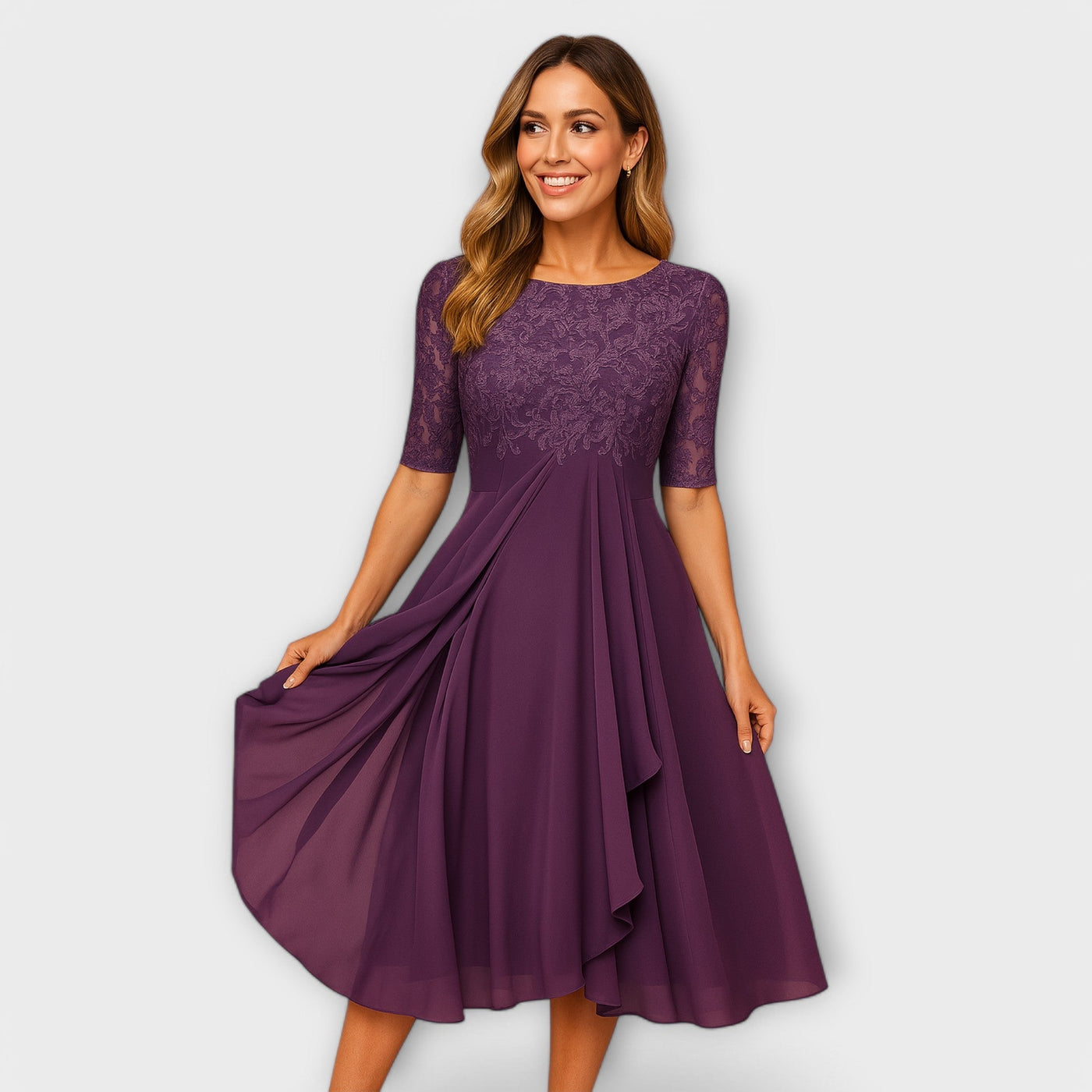 The product title remains unchanged: "Kleid für Hochzeitsgäste".