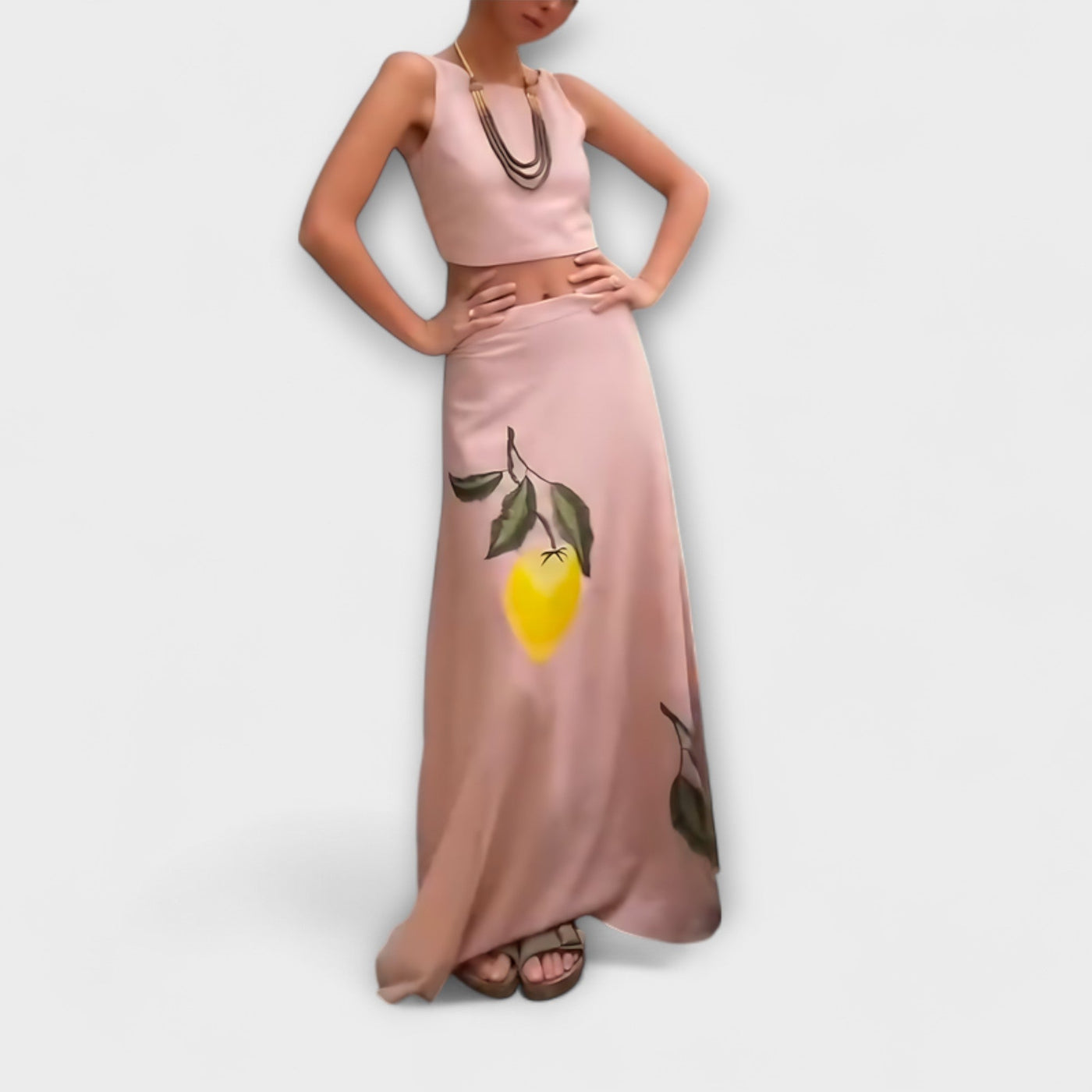 Cosima - Amalfi Print Midi-Rock