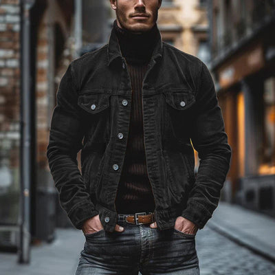 Vintage-Jacke mit Mehreren Brusttaschen für Herren