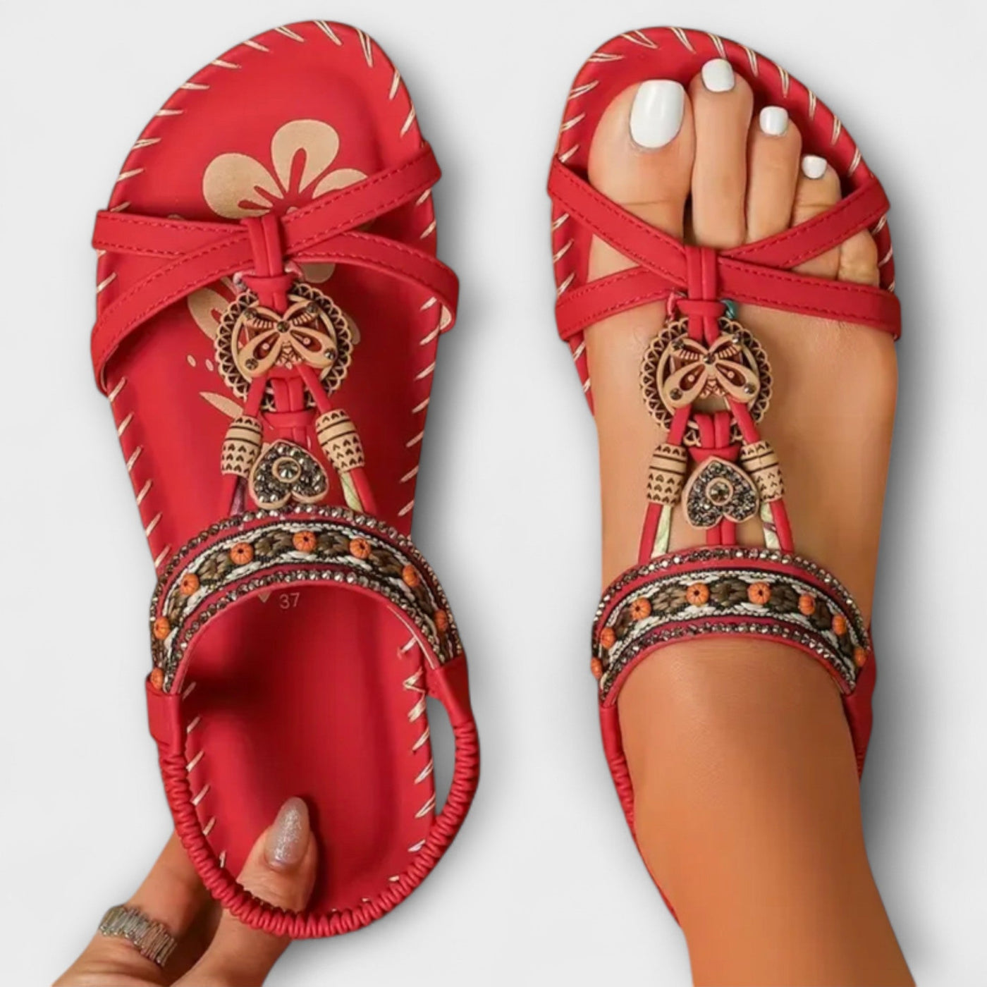 Claudia - Orthopädische Ibiza inspirierte Sandalen