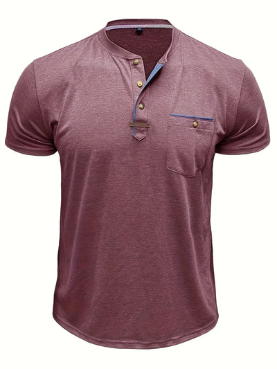 Weiches Basic T-Shirt mit Brusttasche für Herren