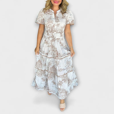 Eliza - Zeitloses Toile Maxi-Kleid