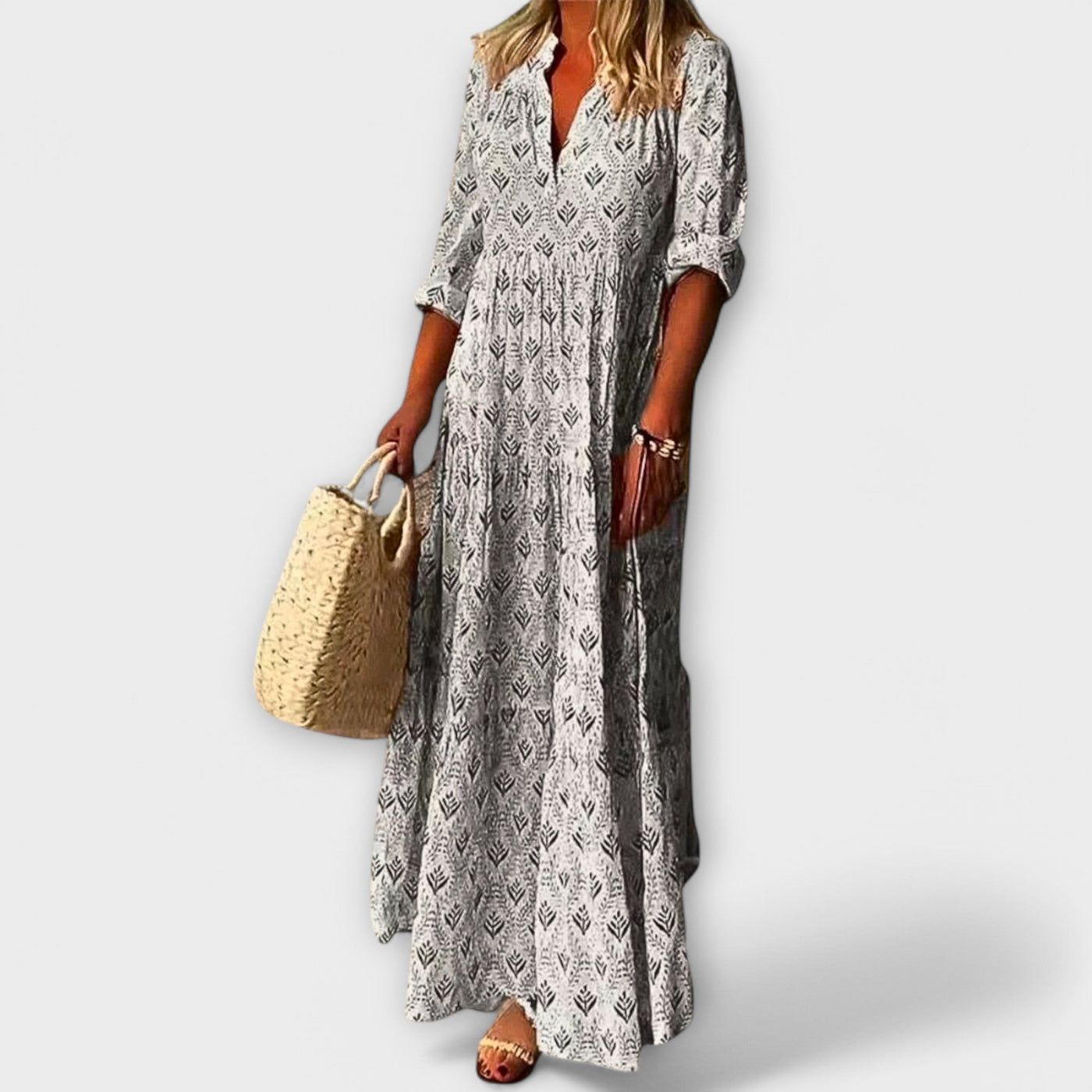 Aurora - Stilvolles und Bequemes Frühlings Maxi Kleid