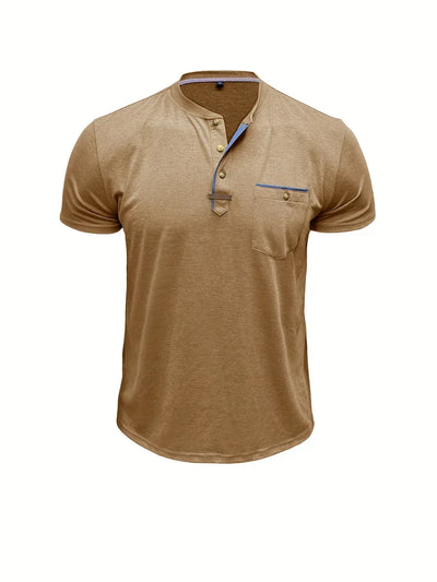 Weiches Basic T-Shirt mit Brusttasche für Herren