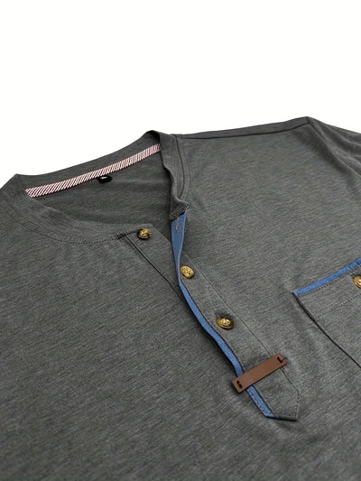 Weiches Basic T-Shirt mit Brusttasche für Herren