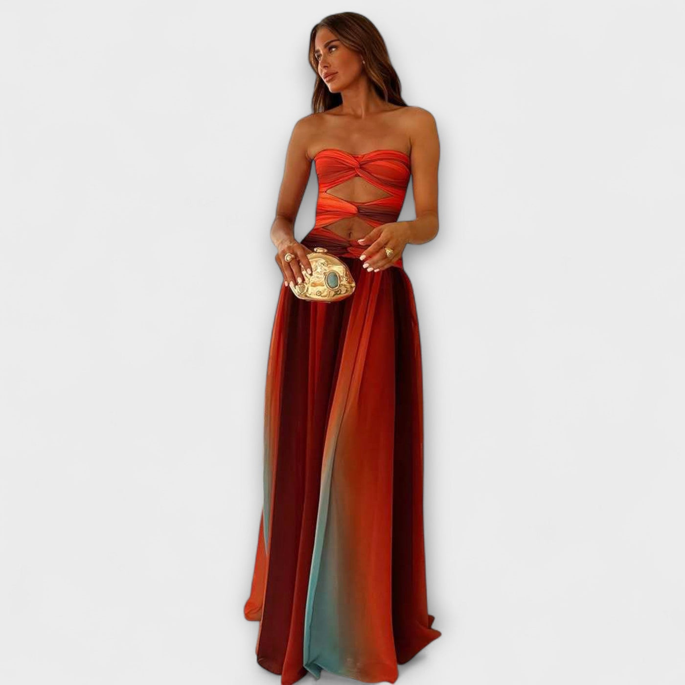 Aurora - Trägerloses Maxikleid