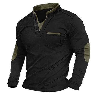 Mika München™ | Herren V-Ausschnitt Sweatshirt