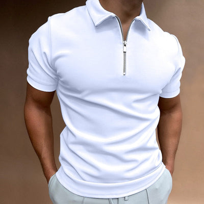 Kurzarm-Shirt mit Reißverschluss für Herren