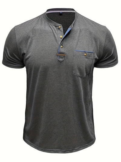 Weiches Basic T-Shirt mit Brusttasche für Herren