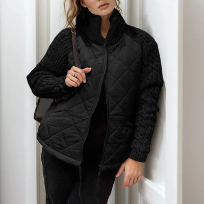 Norwegian Soft™ Steppjacke mit gestricktem Detail / Europäisches Design, das Stil verkörpert!