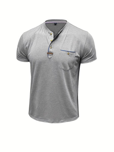 Weiches Basic T-Shirt mit Brusttasche für Herren