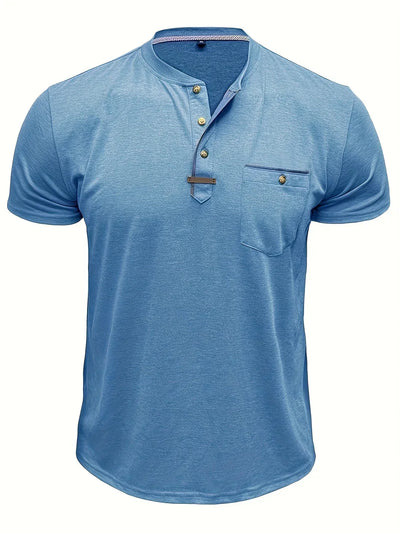 Weiches Basic T-Shirt mit Brusttasche für Herren