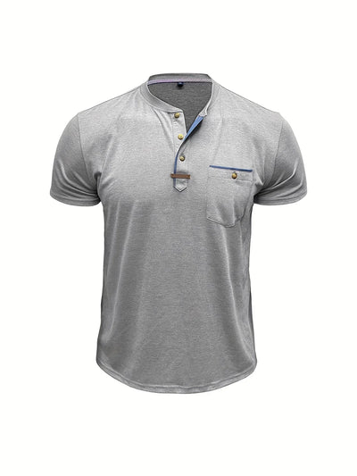 Weiches Basic T-Shirt mit Brusttasche für Herren