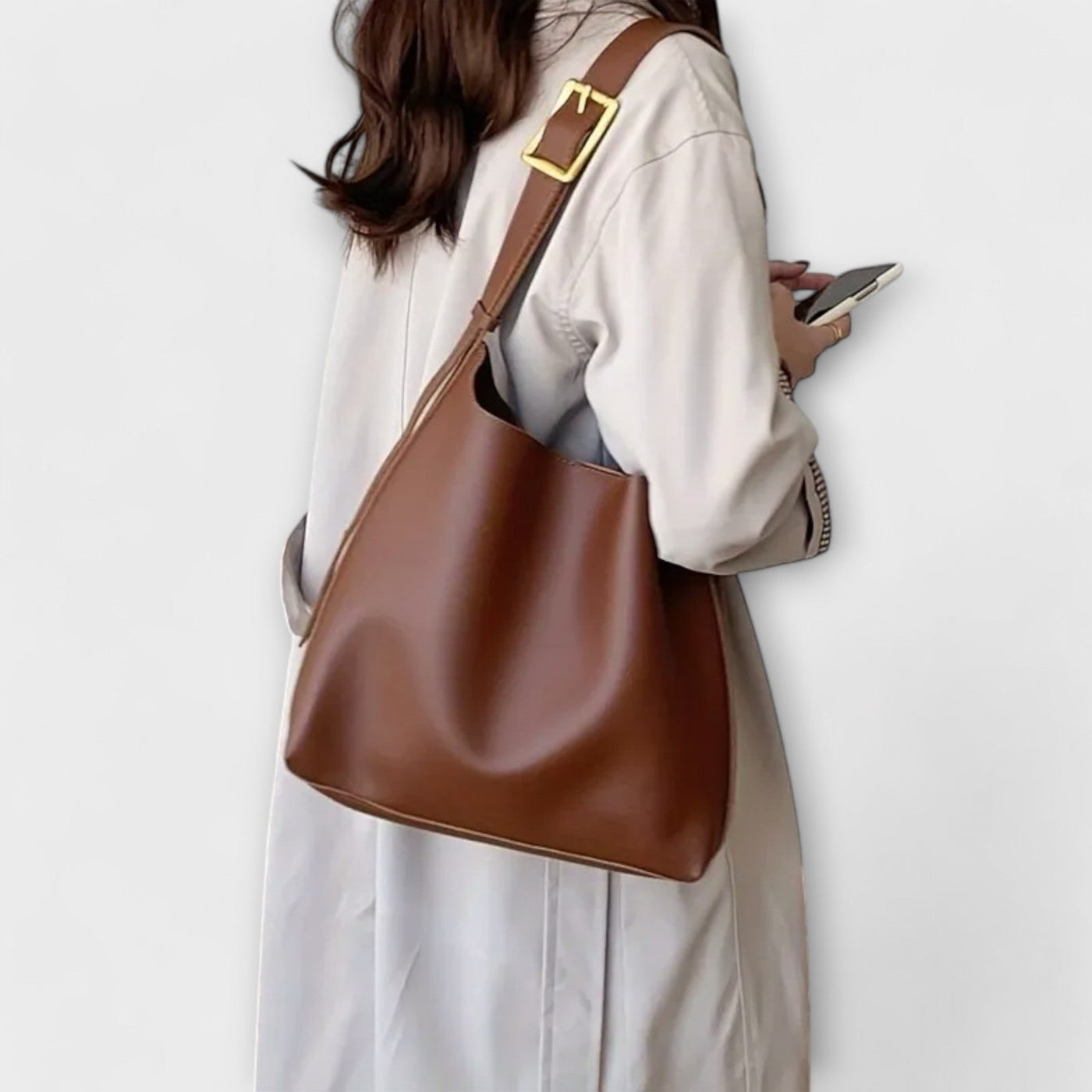 Isidore – Elegante Schultertasche aus Leder