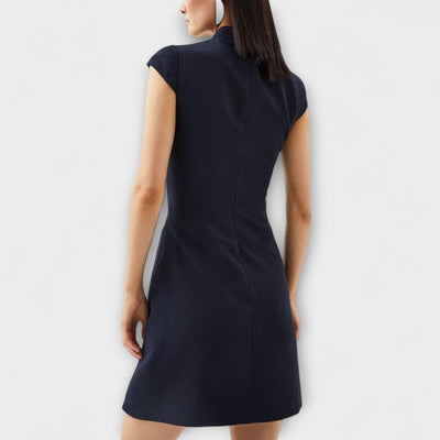 Elowen – Militärisch inspiriertes Patchwork-Minikleid