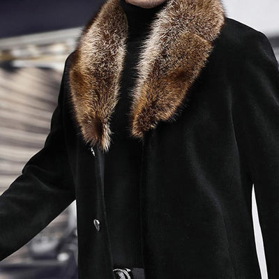 Einreihiger Mid-Länge Mantel für Herren