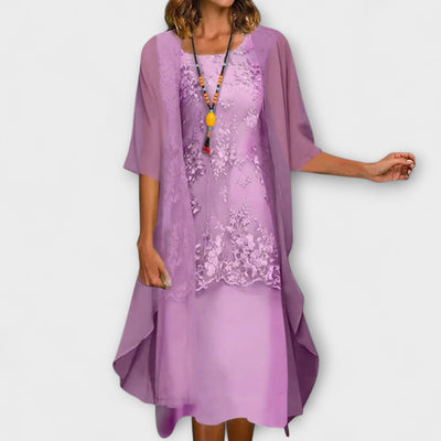 Aurora - Elegantes zweiteiliges Chiffonkleid