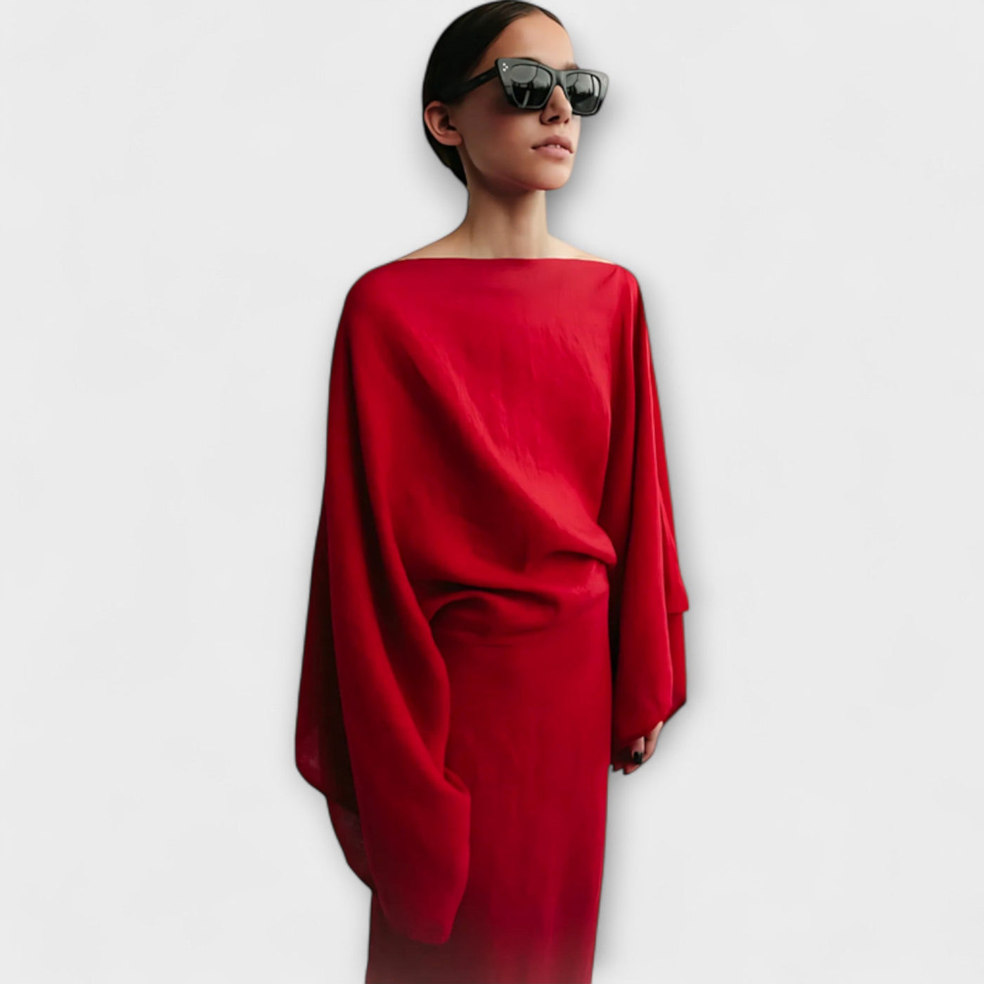 Dana - Kimono Kleid aus Leinen und Baumwolle