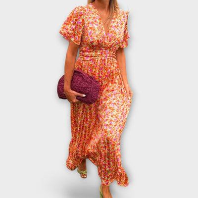 Elsie - Klassisches V-Ausschnitt Kleid